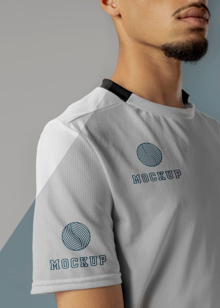 Male Soccer Player Apparel Mock-Up Psd