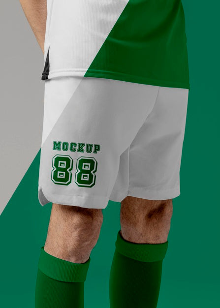 Male Soccer Player Apparel Mock-Up Psd