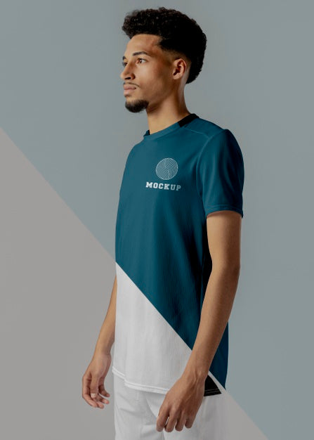 Male Soccer Player Apparel Mock-Up Psd