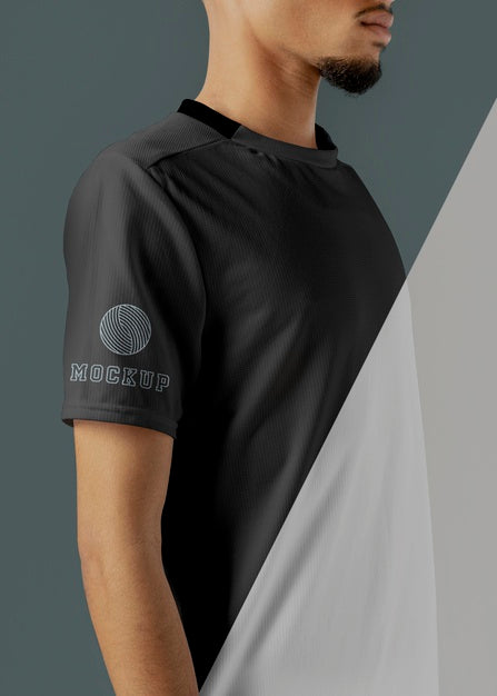Male Soccer Player Apparel Mock-Up Psd