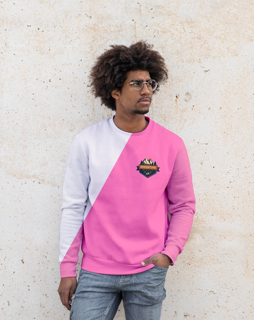 Male Wearing Hoodie Outdoor Psd