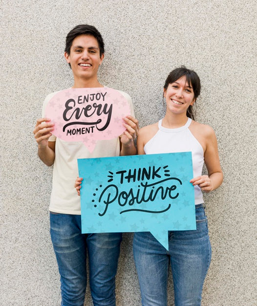 Man And Woman Posing While Smiley Psd