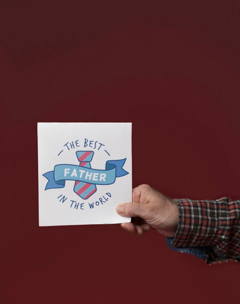 Man Holding Cardboard Mock-Up Psd