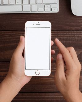 Man Holding Iphone 7 Mockup Psd Template