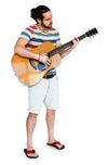 Man Playing Guitar Music Instrument Entertainment