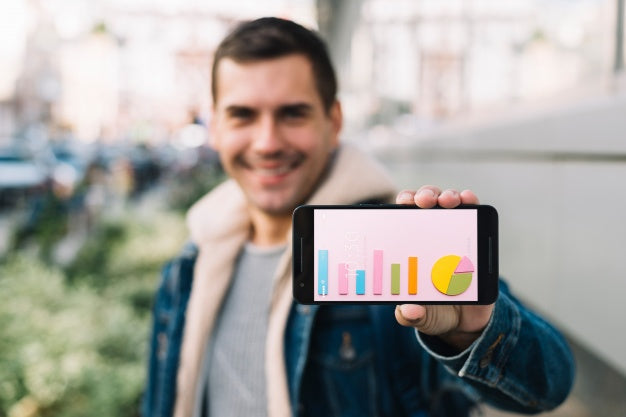 Man Presenting Smartphone Mockup Psd