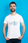 Man Showing Mock-Up Shirt Front View Psd
