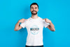 Man Showing Mock-Up Shirt Psd