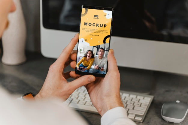 Man Using Mobile Psd