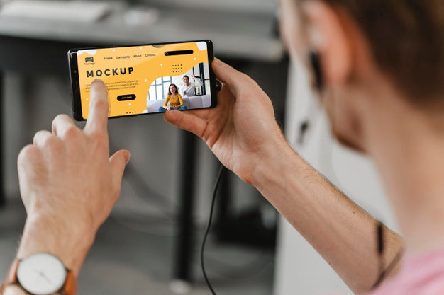 Man Using Mobile Psd