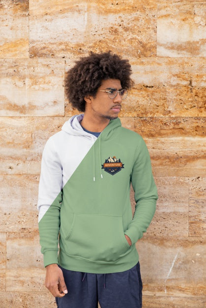 Man Wearing Hoodie Standing Psd