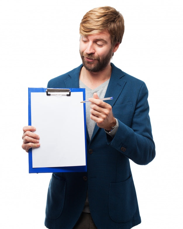 Man With A White Checklist Psd