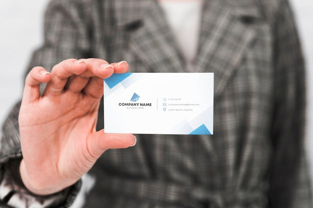 Man With Business Card Psd