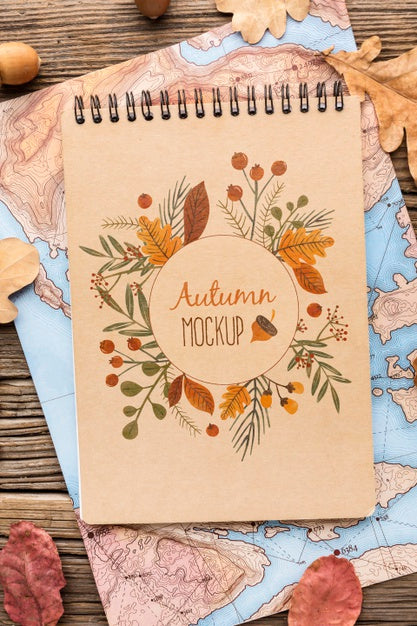 Map And Notebook Psd