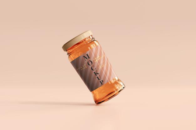 Marmalade Glass Jar Mockup Psd