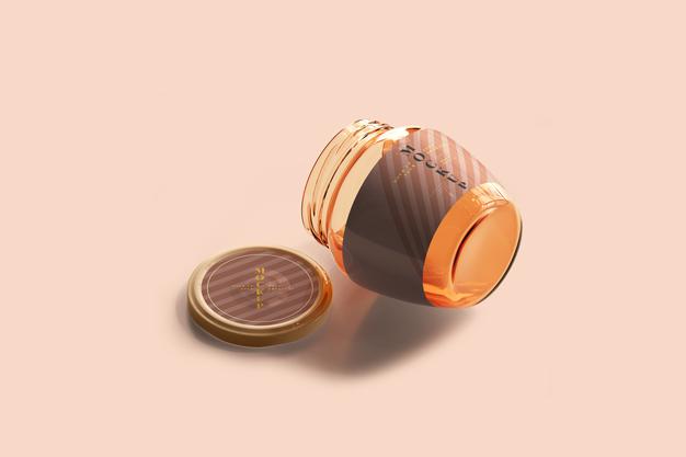 Marmalade Glass Jar Mockup Psd