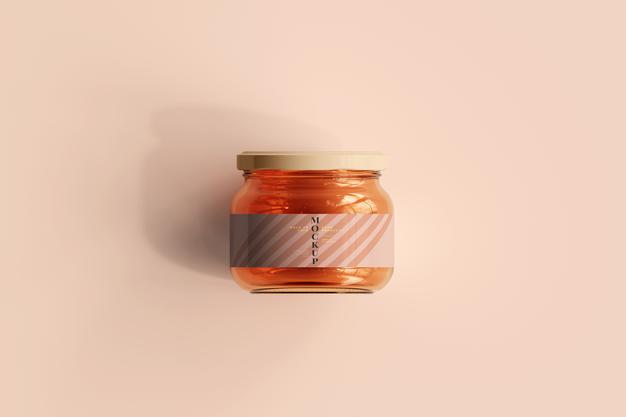 Marmalade Glass Jar Mockup Psd
