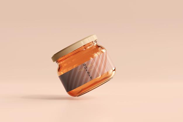 Marmalade Glass Jar Mockup Psd