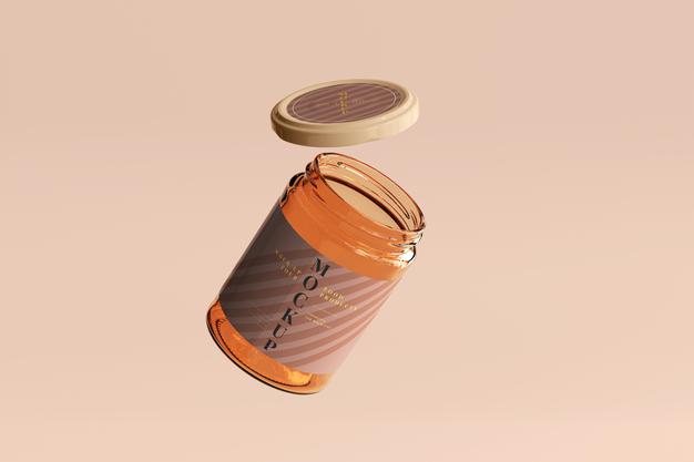 Marmalade Glass Jar Mockup Psd