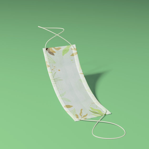 Mask Concept On Green Background Psd