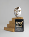 Mask On Stairs And Carnival Poster Mock-Up Psd