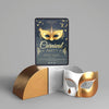 Masquerade Party Mock-Up With Mask And Abstract Object Psd