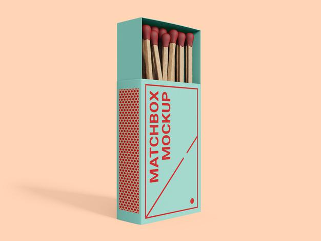 Match Box Mockup Template Psd