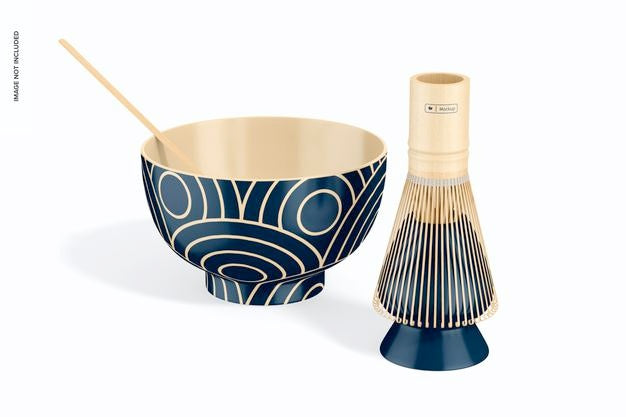 Matcha Kit Mockup, Perspective Psd