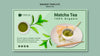 Matcha Tea Concept For Banner Template Psd
