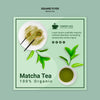 Matcha Tea Concept For Flyer Template Psd