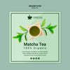 Matcha Tea Flyer Template Concept Psd