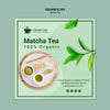 Matcha Tea Flyer Template Design Psd