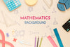 Mathematics Background With Rulers And Calculators Psd