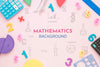 Mathematics Background With Shapes And Calculators Psd