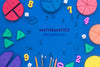 Mathematics Background With Shapes And Numbers Psd
