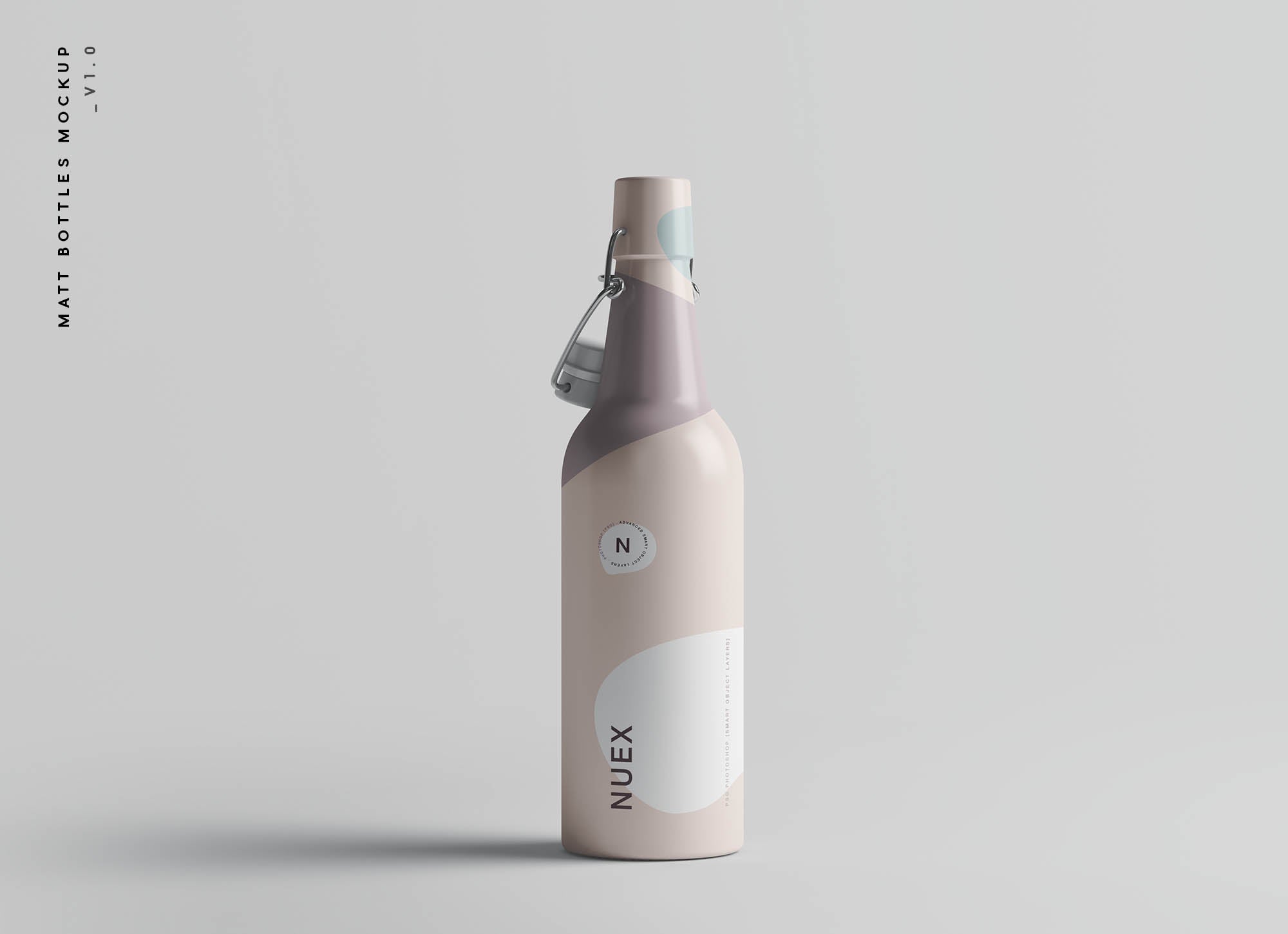 Matt Clamp Bottle Mockup