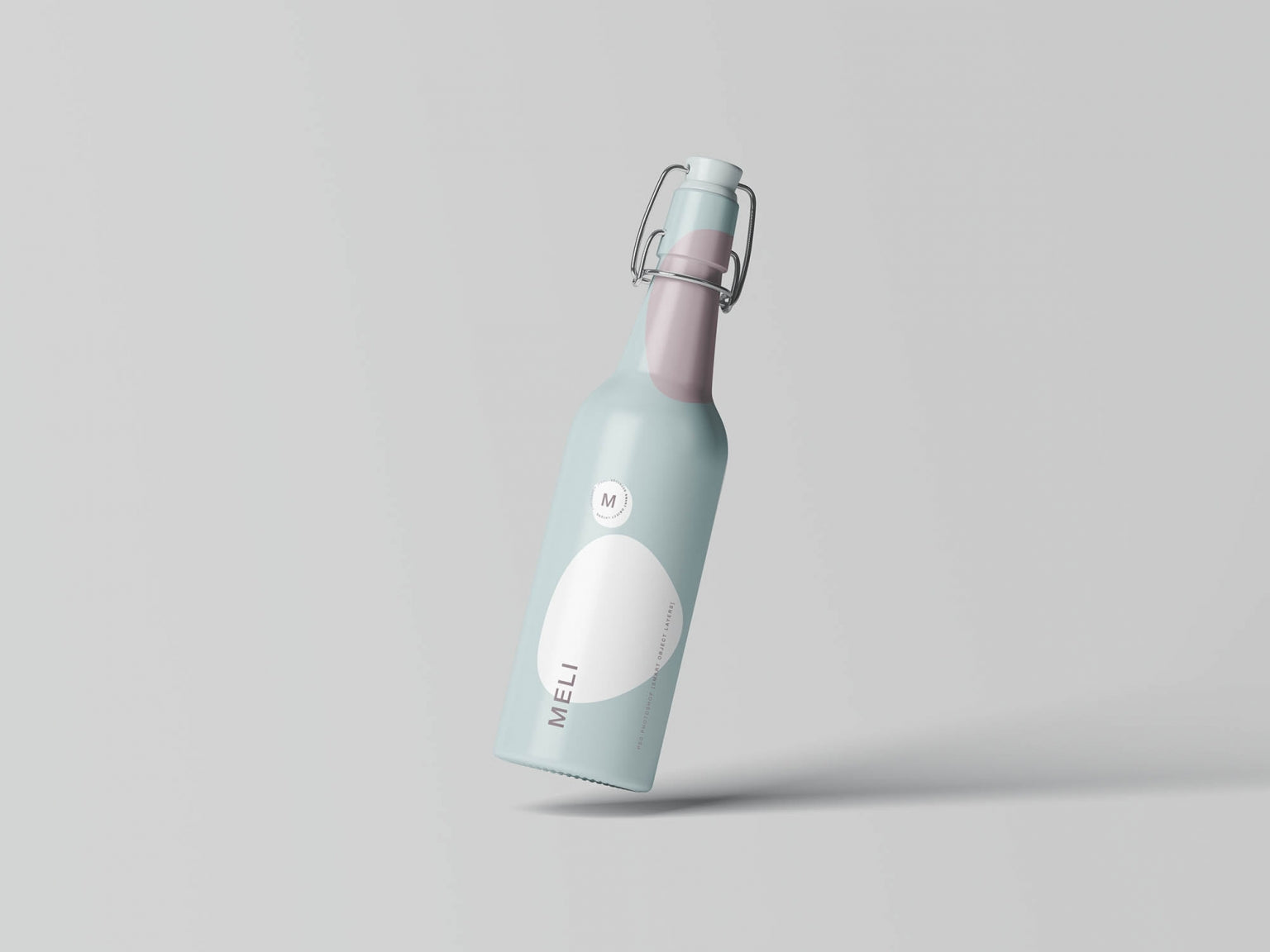 Matt Clamp Bottle Mockup