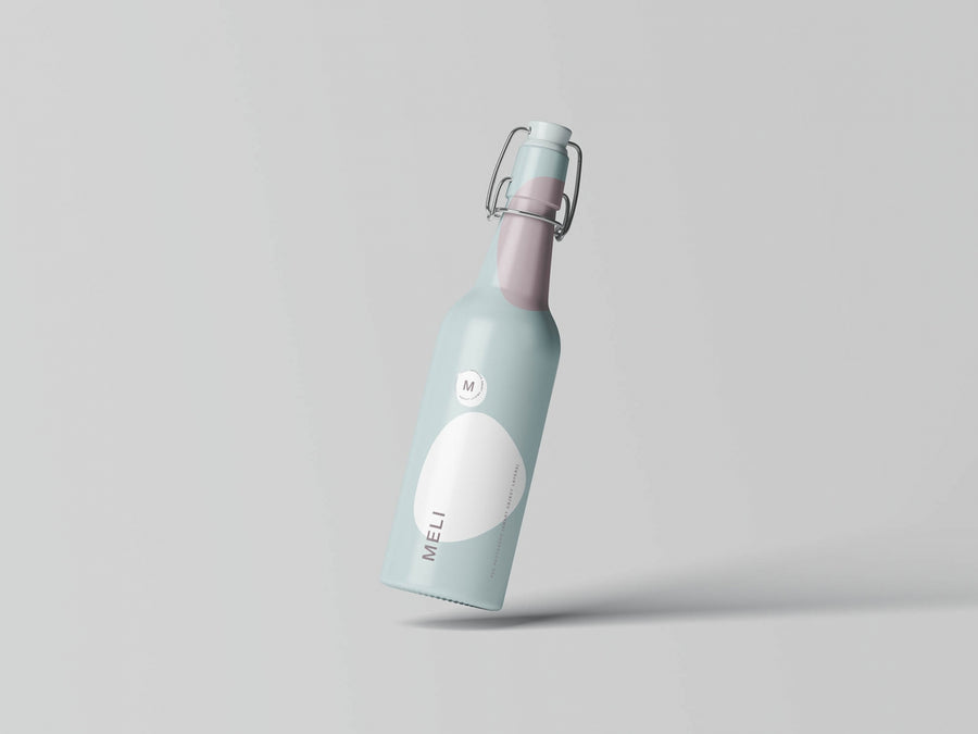 Matt Clamp Bottle Mockup