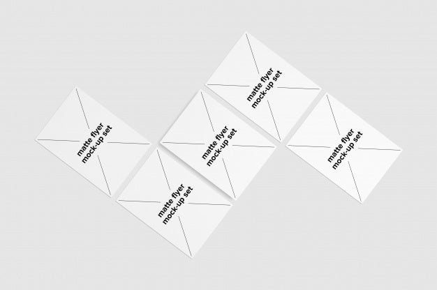 Matte Flyer Mock Up Set Geometric Shape Psd