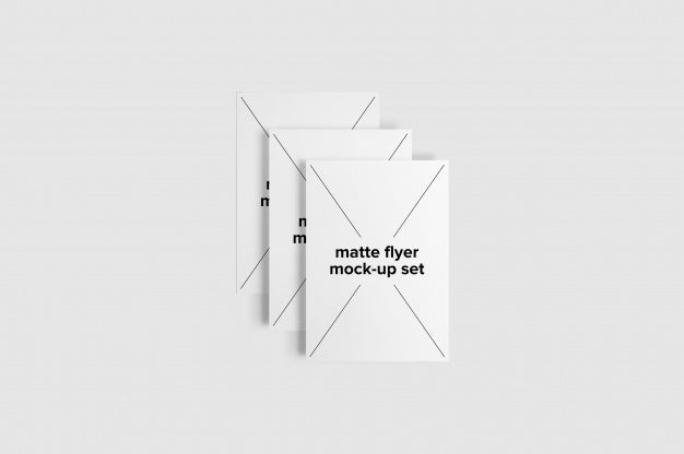 Matte Flyer Mock Up Set Psd