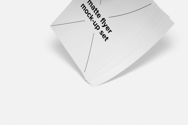 Matte Flyer Mock Up Set With Shadow Psd