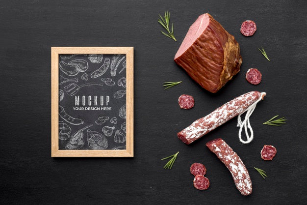 Mcock-Up Delicious Salami Psd