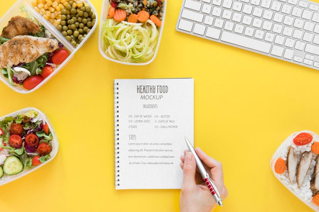 Meal Preparation Notebook Mock-Up Psd