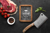 Meat Products With Chalkboard Mock-Up Psd