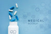Medical Mock-Up With Capsules Psd