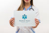 Medical Team Mock-Up Card Front View Psd