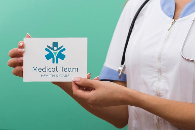 Medical Team Mock-Up Card Psd