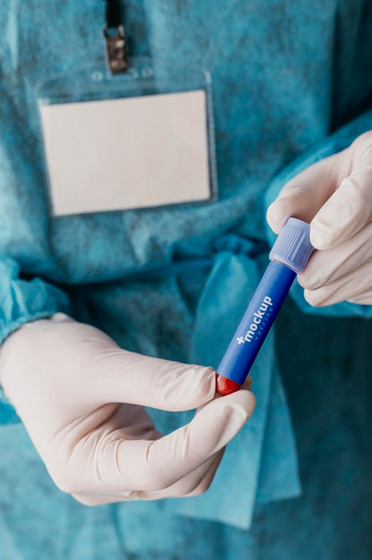 Medical Wear And Blood Sample Mock-Up Psd
