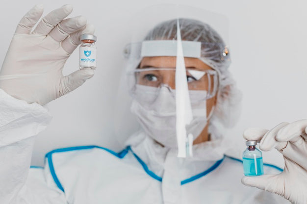 Medical Wear And Vaccine Mock-Up Psd