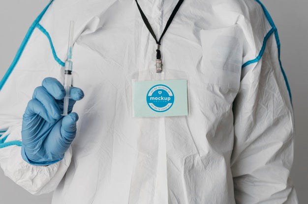 Medical Wear And Vaccine Mock-Up Psd